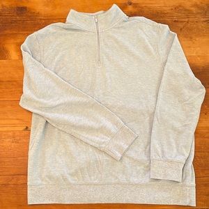 Southern Tide Mens XL Heather Blue Quarter Zip Pullover